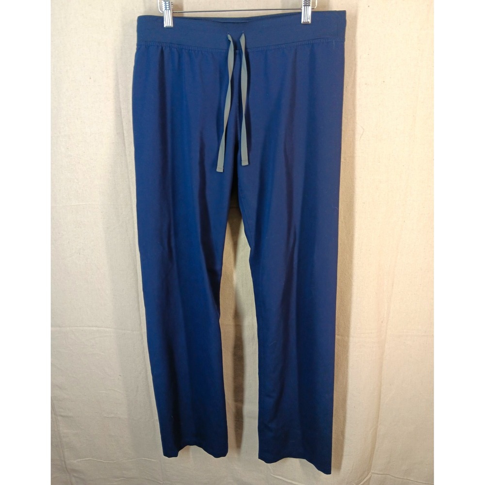 FIGS Technical Collection Solid Blue Knit Scrub Pants Drawstring Waist M/T